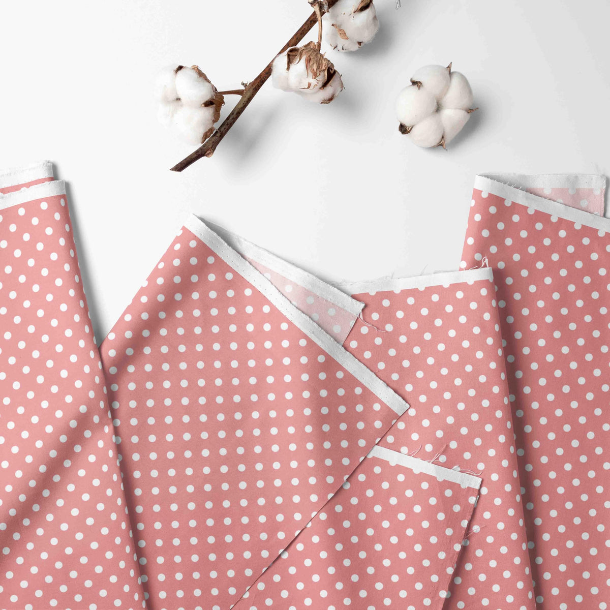 Mix N Match Pin Dots Crib/Toddler Bed Skirt Dust Ruffle (Coral)