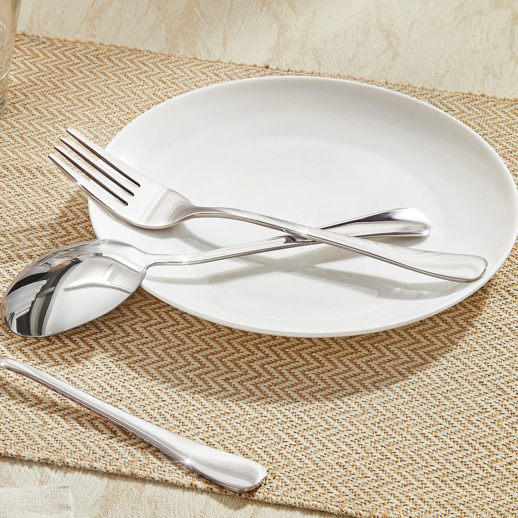 8.17 Inch Dinner Forks, Set of 16, Food Grade Stainless Steel Flatware, Mirror Polished, Smooth Edge, Dishwasher Safe