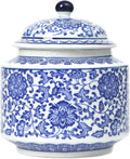 Blue and White Ginger Jar, Chinoiserie Vase, Small Chinoiserie Porcelain Décor, Ginger Jar Vase Decor, Shelf, Table