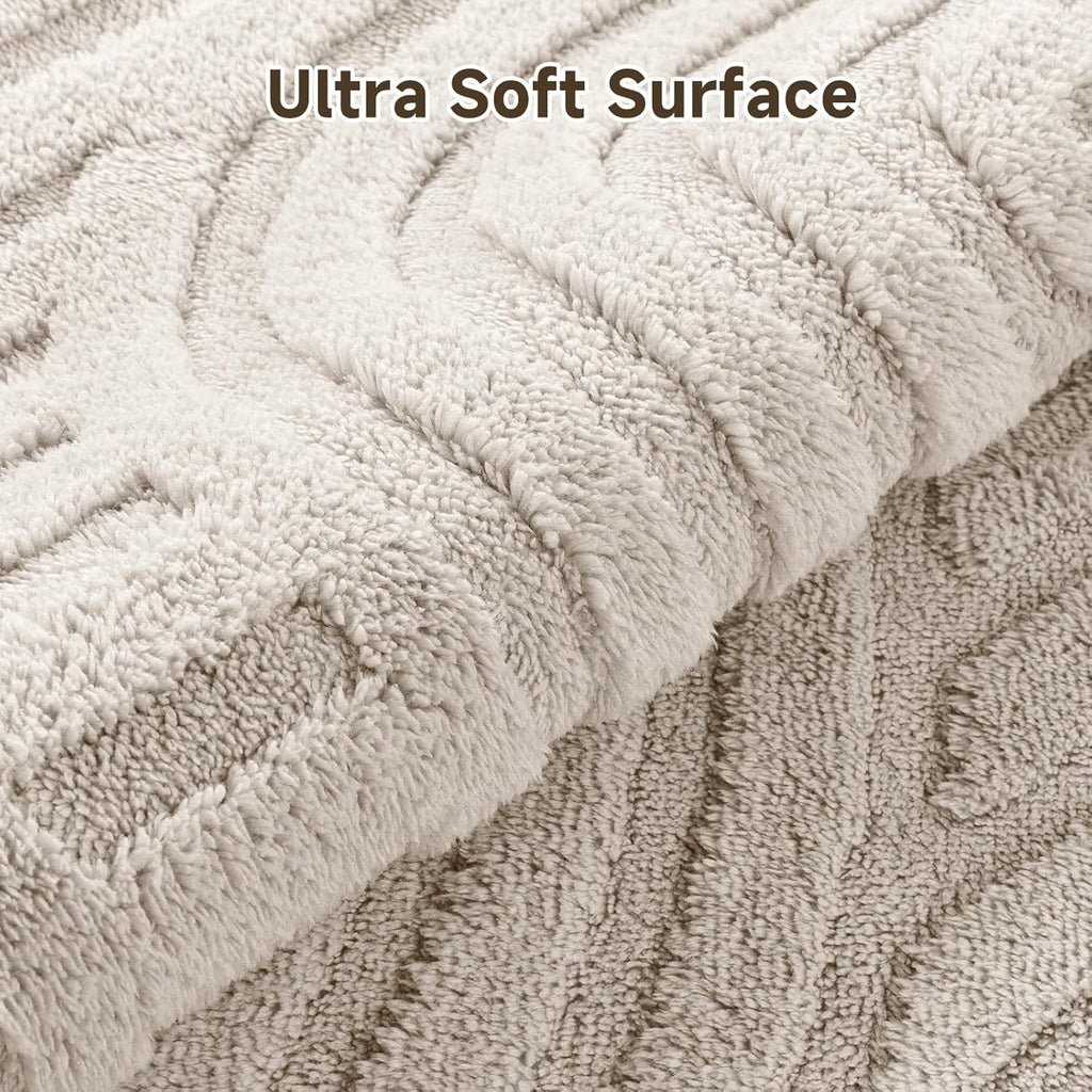 Area Rugs, Non Slip Washable Modern Rug, Beige