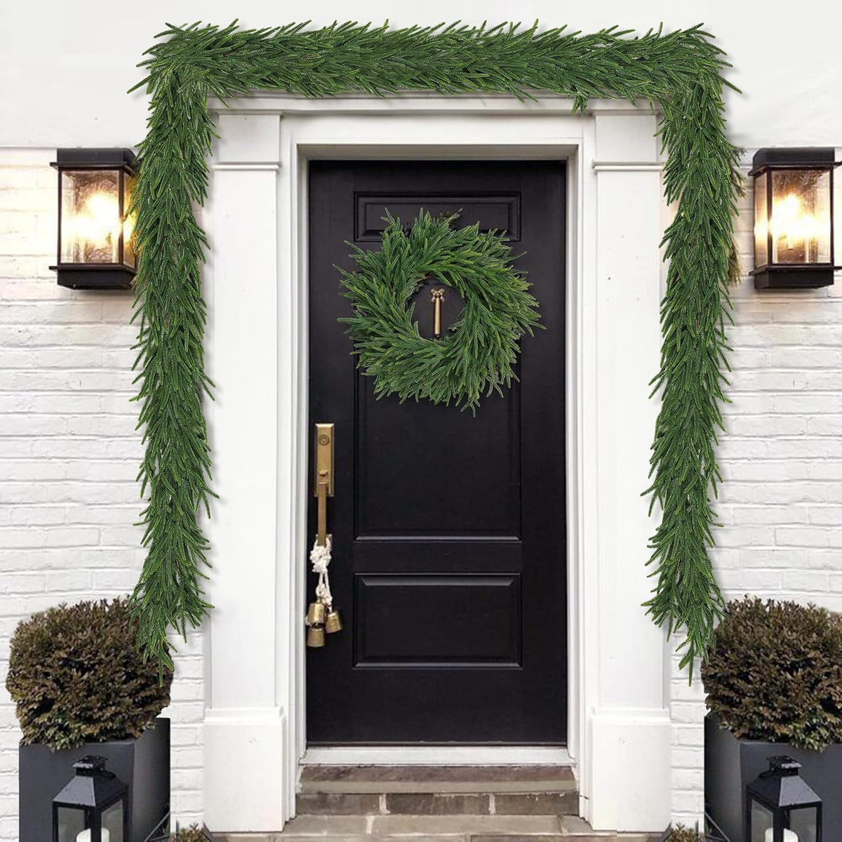 Realistic Thick and Lush Christmas Garland for Mantle Christmas Decorations Indoor 16FT Real Touch Artificial Pine