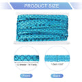 Sequins Trim Ribbon 0.6 Inch Sequin Gimp Braid Trim Beaded Lace Ribbon Paillette Fabric Flat Trims Strips - 14 Yards