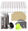 42 Pcs 4 oz Glass Spice Jars with Shaker Lids and 703 Spice Labels