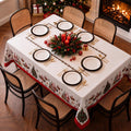 Christmas Tablecloth Santa Claus & Tree Print, 60 x 84 Inches