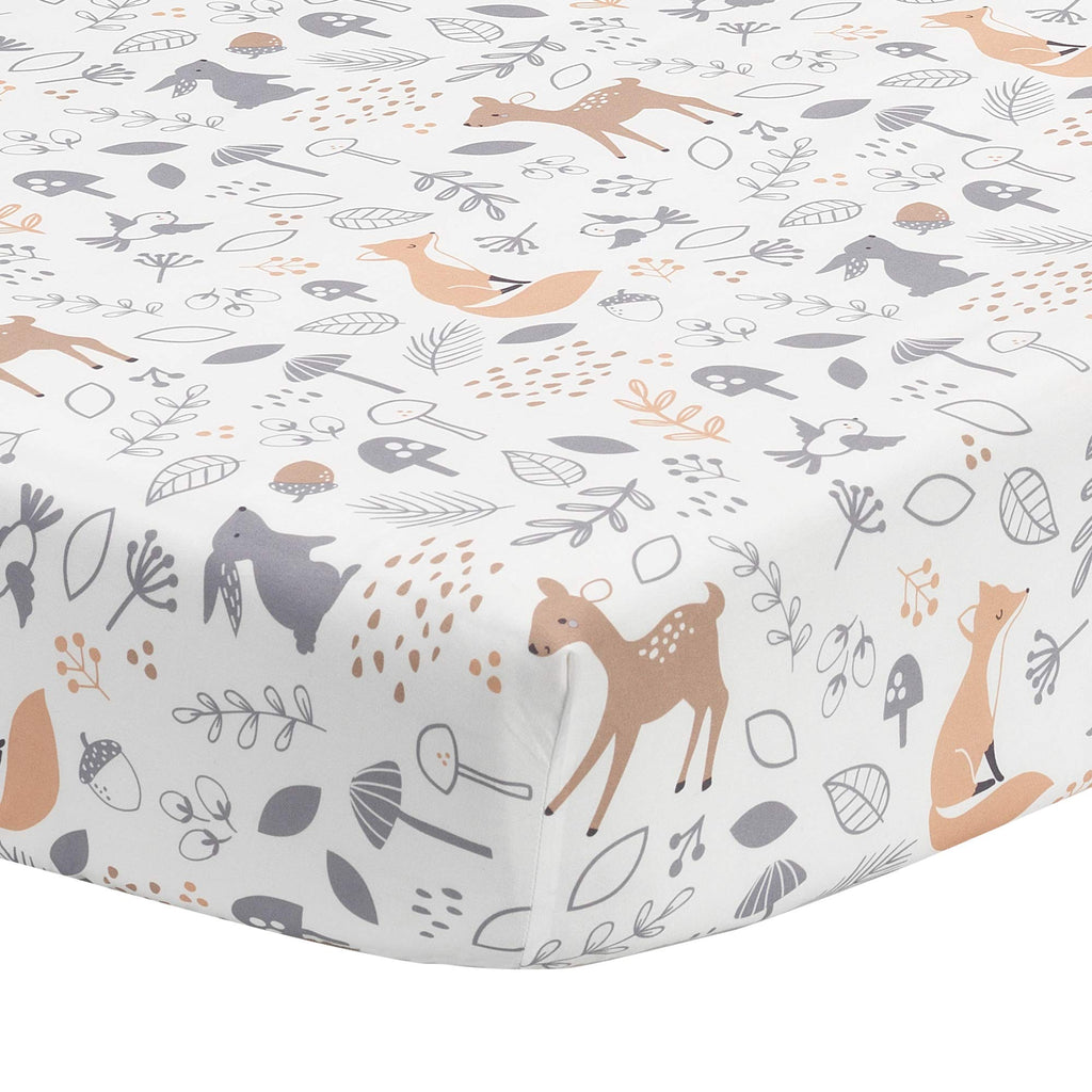 3 Piece Crib Bedding Set, Deer Park, Multicolor