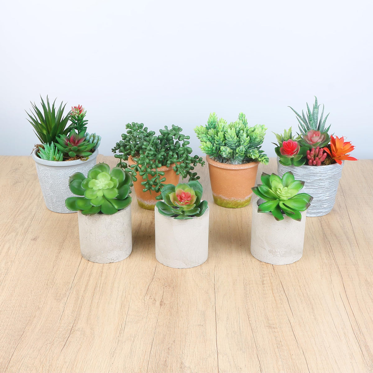 19 Pack Artificial Succulents Assorted Plants Fake Succulents Unpotted Hanging Succulent Aloe Vera False Cactus