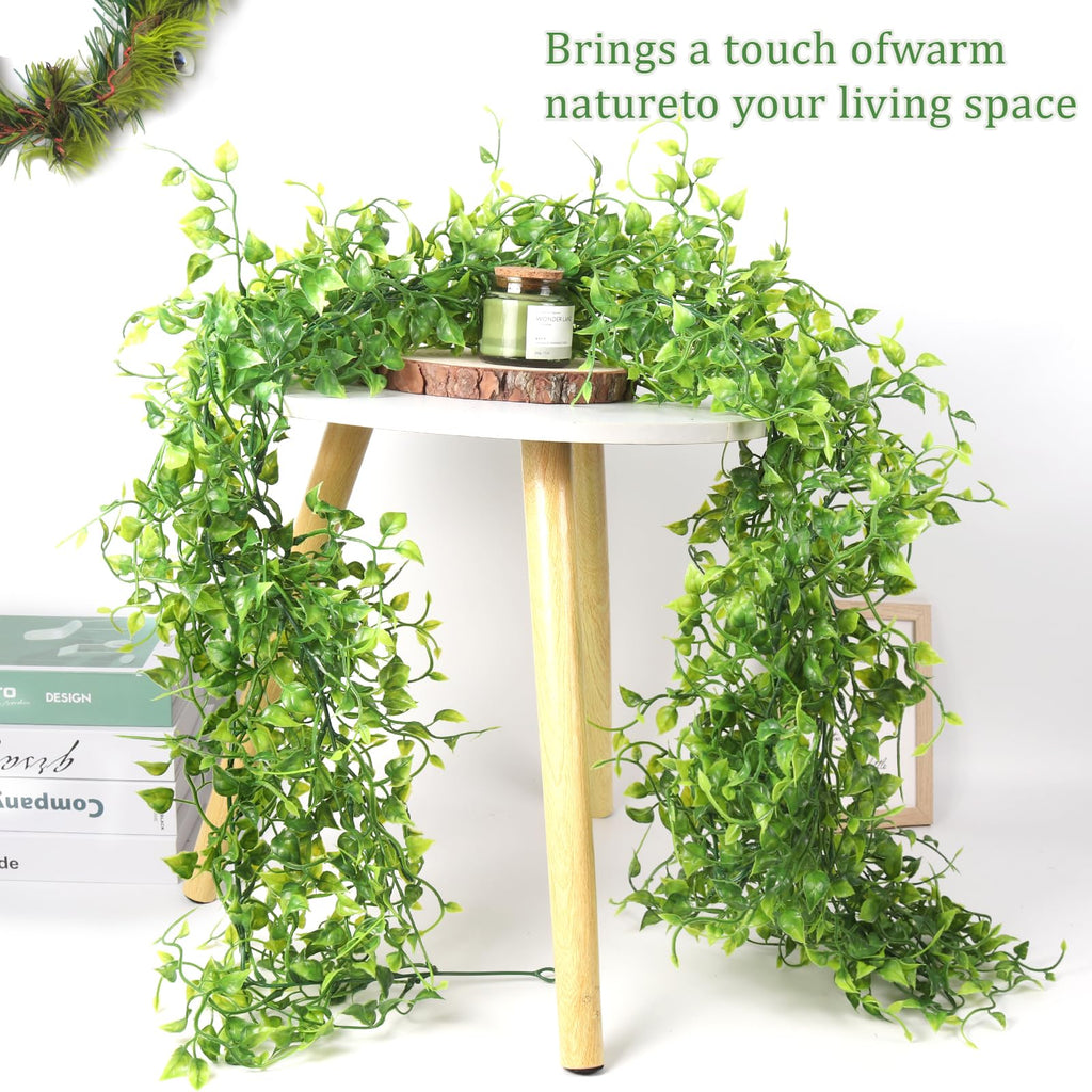 Artificial Ivy Vine 2P 6Ft UV Resistant Green Eucalyptus Garland