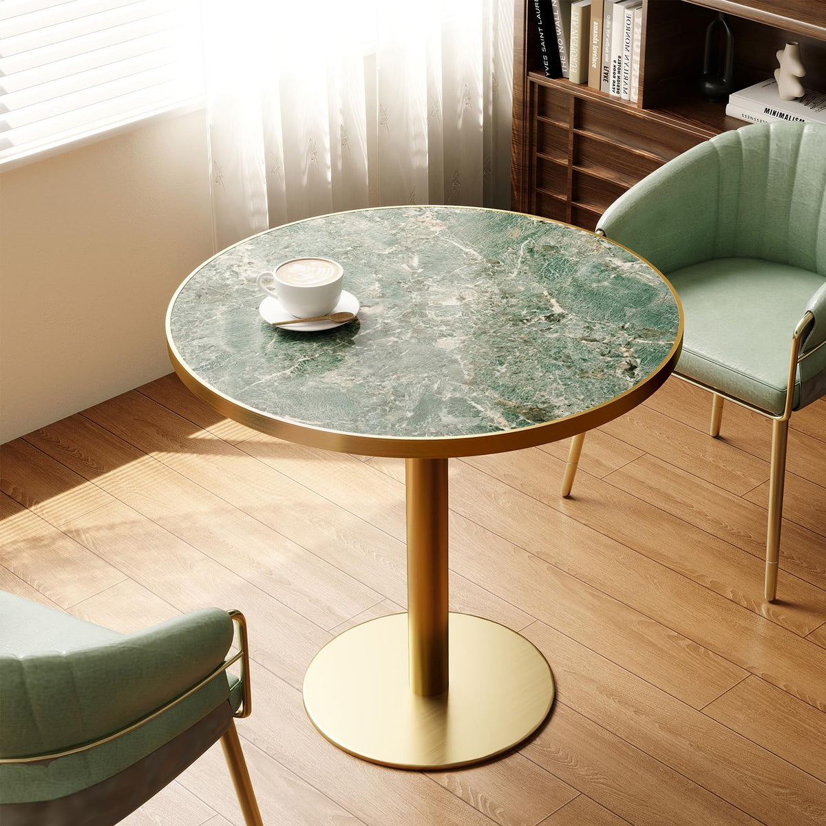 Inspired Saarinen Style 31.5'' Tulip Table, Round Dining Table with Sintered Stone Tabletop