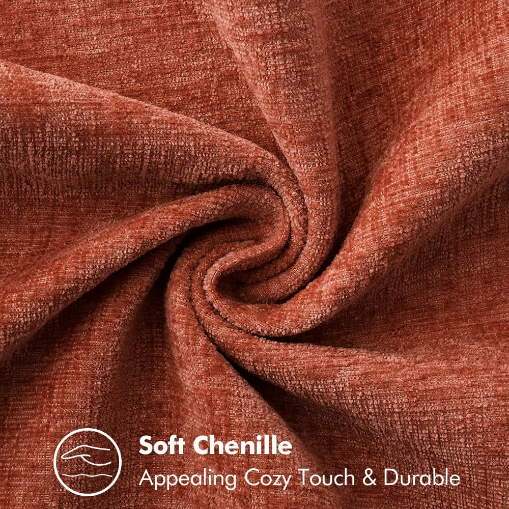 Fall Decorative Lumbar Throw Pillow Covers 12x20 Inch Burnt Orange