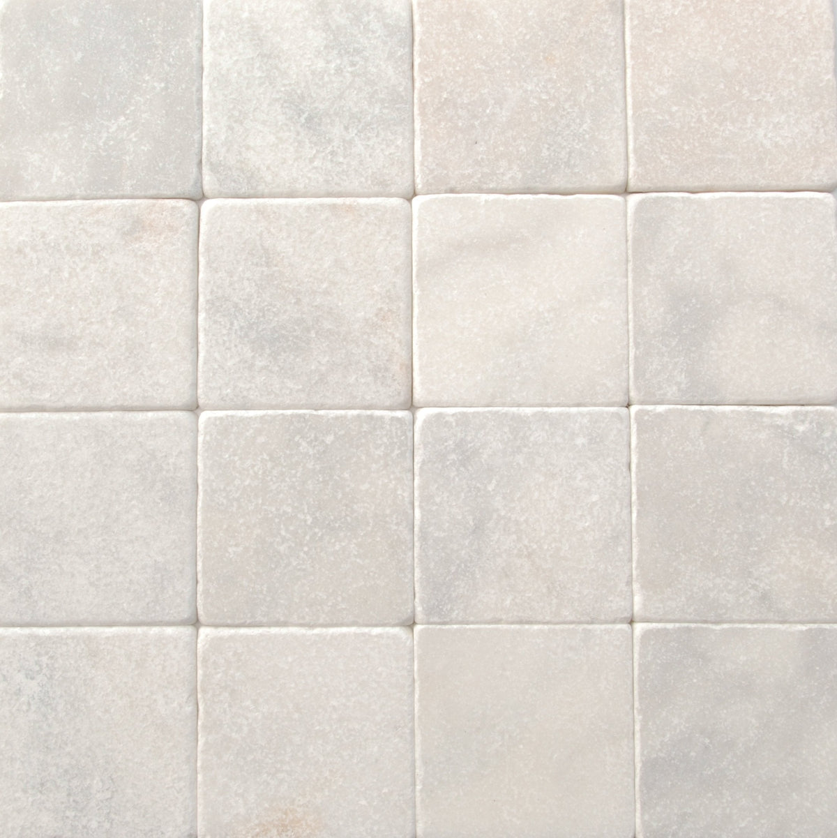 Bianco Venato Marble 4x4 Tumbled Tiles (LOT of 5 SQ. FT.)