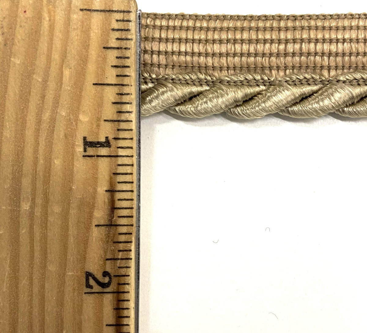 Large Twisted Cord w/Lip Piping Trimming - 6 Yards - Many Colors! (Beige)