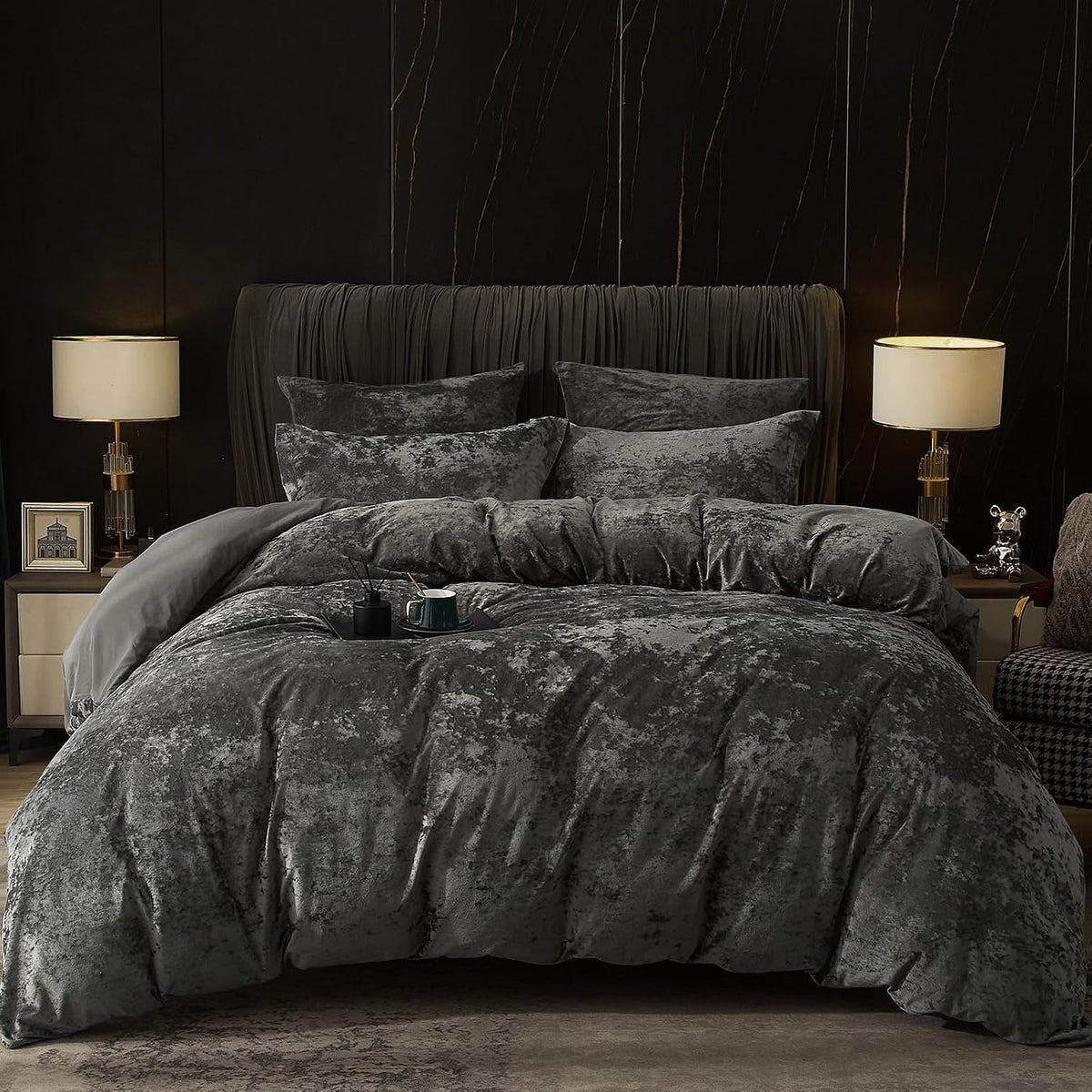 Duvet Cover Set, 3pcs Ultra Soft Breathable Comforter Cover Set, Luxury Cozy Flannel Duvet Cover