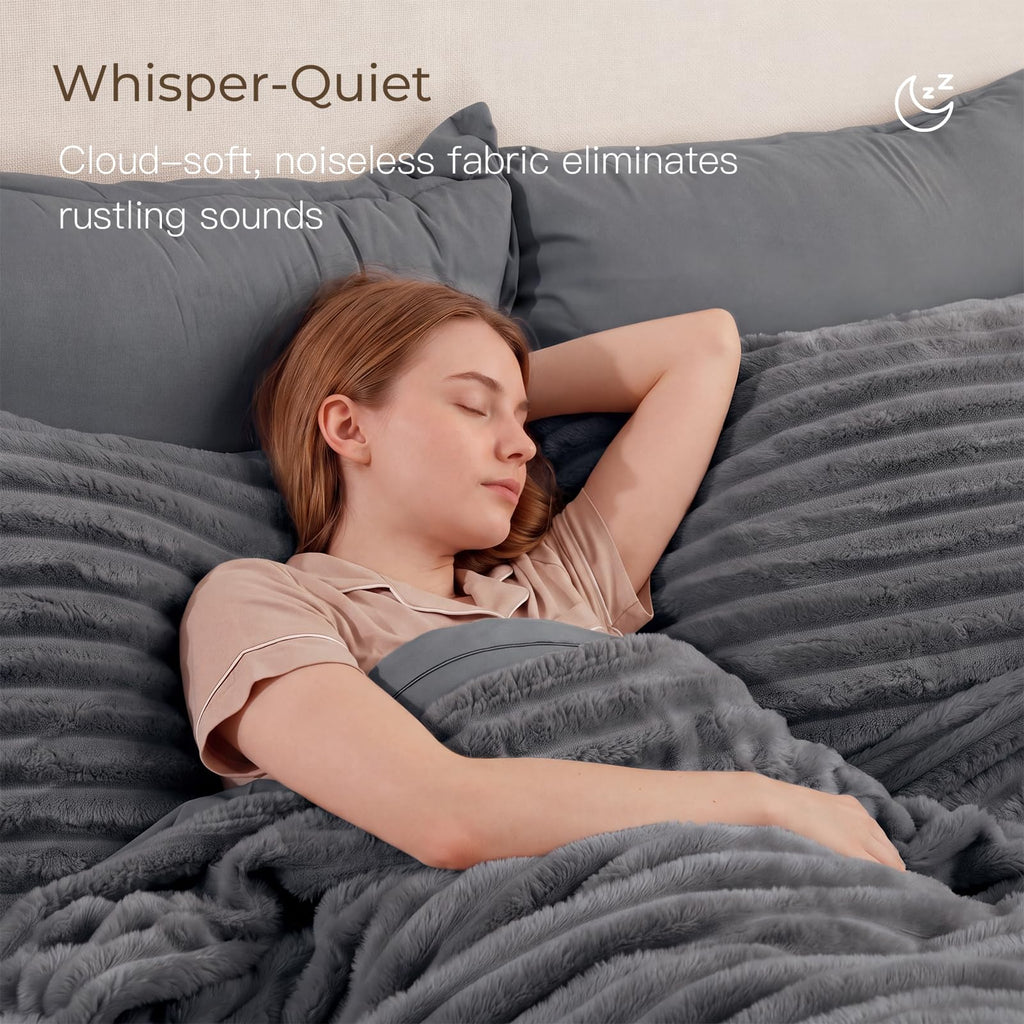 Comforter Set, 2-in-1 with Detachable Flannel Blanket
