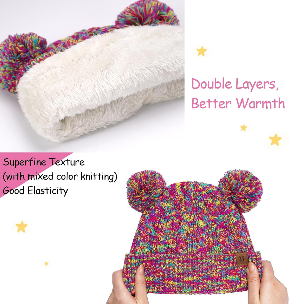 Toddler Kids Winter Hats and Gloves Scarf Neck Warmer Set