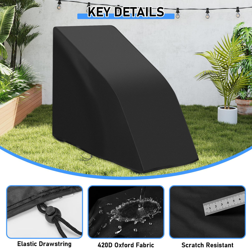 2-Pcs Zero Gravity Chair Cover, Waterproof Folding Lawn Lounge Chairs Covers, Outdoor Relaxing Chair