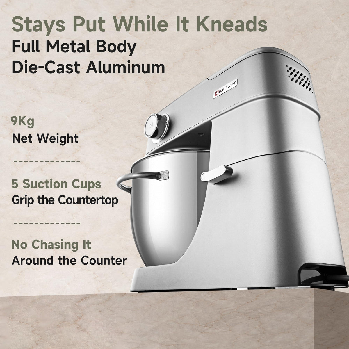 Stand Mixer 6QT XL Large, 4.5" LED Touch Screen Electric Household Stand Up Mixer, Full Metal Structure Standing