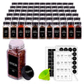 66 Pack Glass Spice Jars with Labels, 4oz Spice Containers