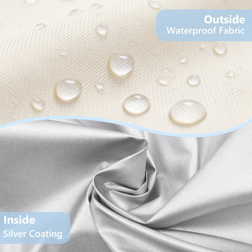 Outdoor Papasan Rocking Chair Cover, Heavy Duty Waterproof Rocker Cover, Fits for Rocking Chairs & Rattan Wicker