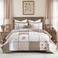 100% Cotton Quilt Set, Reversible Floral Bedspreads