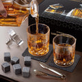 Whiskey Decanter Set with Bar Accessories,Crystal Whiskey Decanter and Glass Set in Gift Box,Non-Lead Bourbon - Set of 5