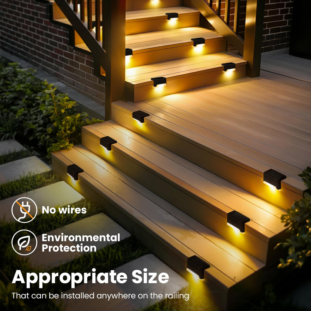 Solar Deck Lights Outdoor 20 Pack, Waterproof Led, Warm White