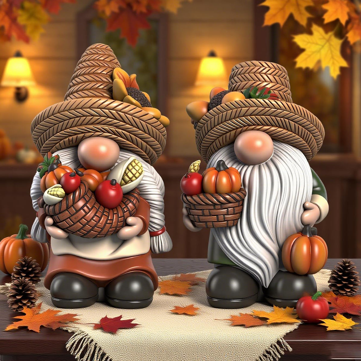 Fall Thanksgiving Decorations | Thanksgiving Gnomes for Indoor & Otdoor Garden Pumpkin Gnomes Decorations | Autumn