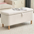 Boucle Storage Ottoman Bench end of Bed, Sherpa Upholstered Shoe Seat Storage Bench Bed Foot, Rectangle Cushion