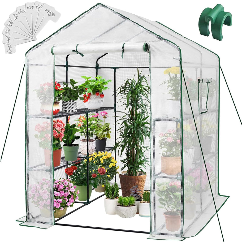 Greenhouse, 57 × 57 × 76" Portable Green House for Outdoor Indoor