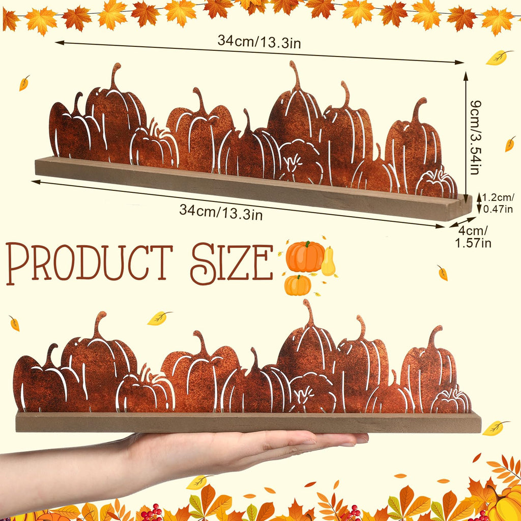 Fall Pumpkin Metal Sign, Rustic Farmhouse Thanksgiving Decor