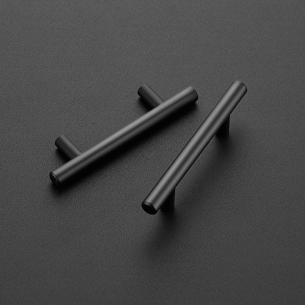 Matte Black Cabinet Handles Round Drawer Pulls 6 Inch 40 Pack
