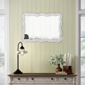 Rustic Scalloped Wall Mirror Decorative 24 X 18 Inch