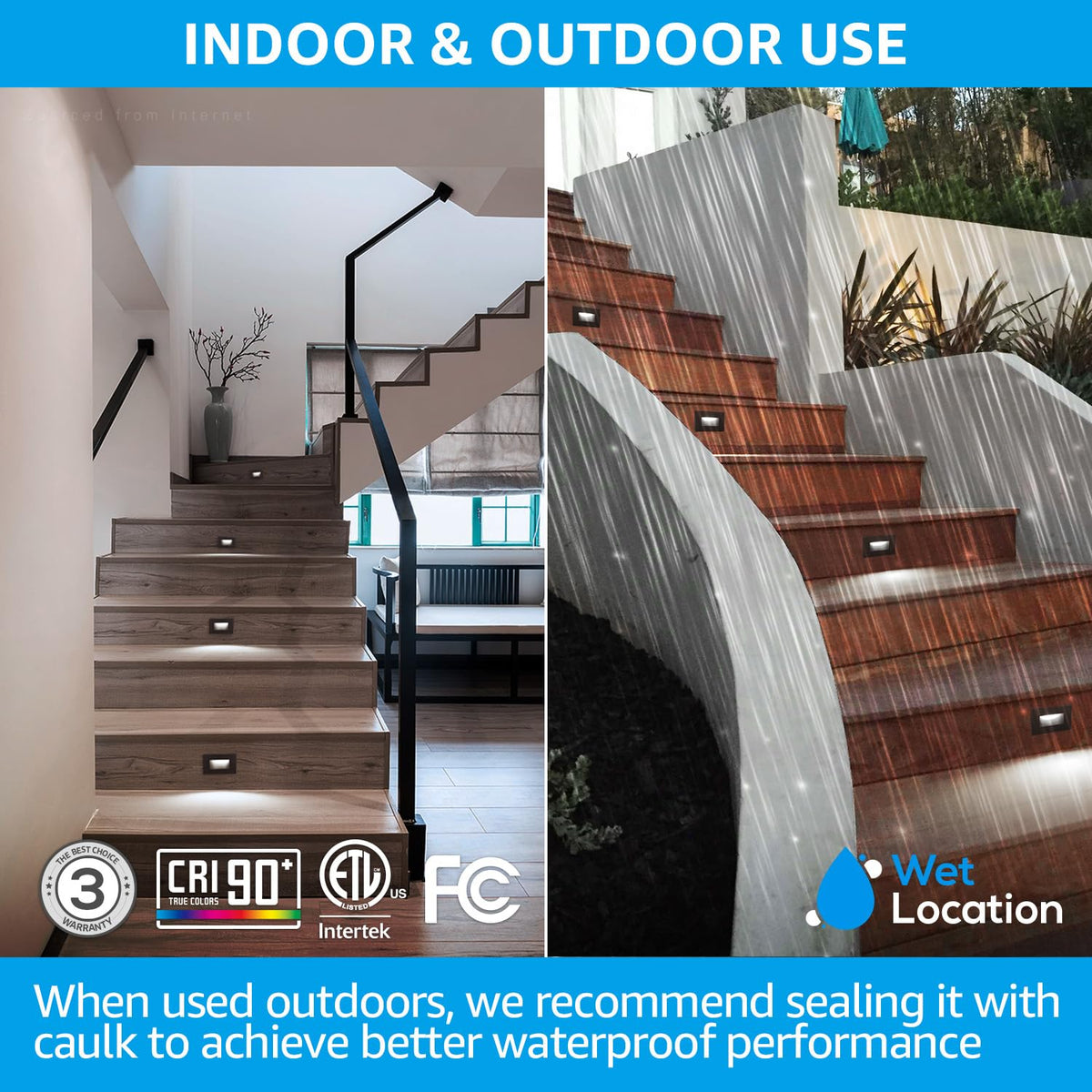 5CCT 120V LED Step Lights, Horizontal, Oil Rubbed Bronze