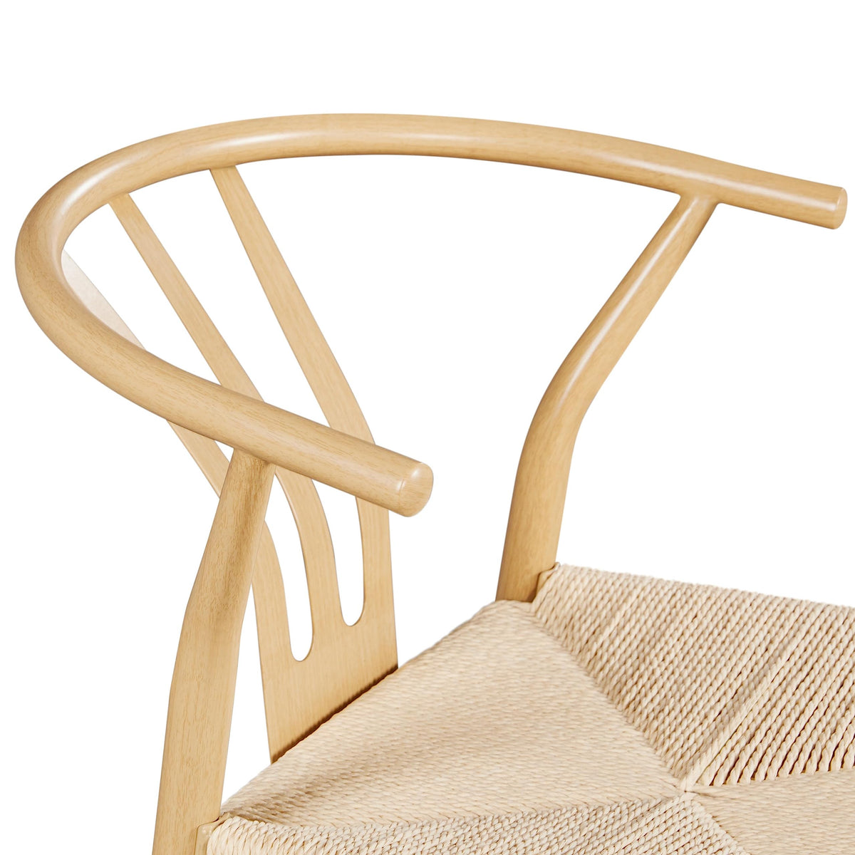 Dining Chairs Set of 6 Mid Century Modern Woven Chairs Wood Color