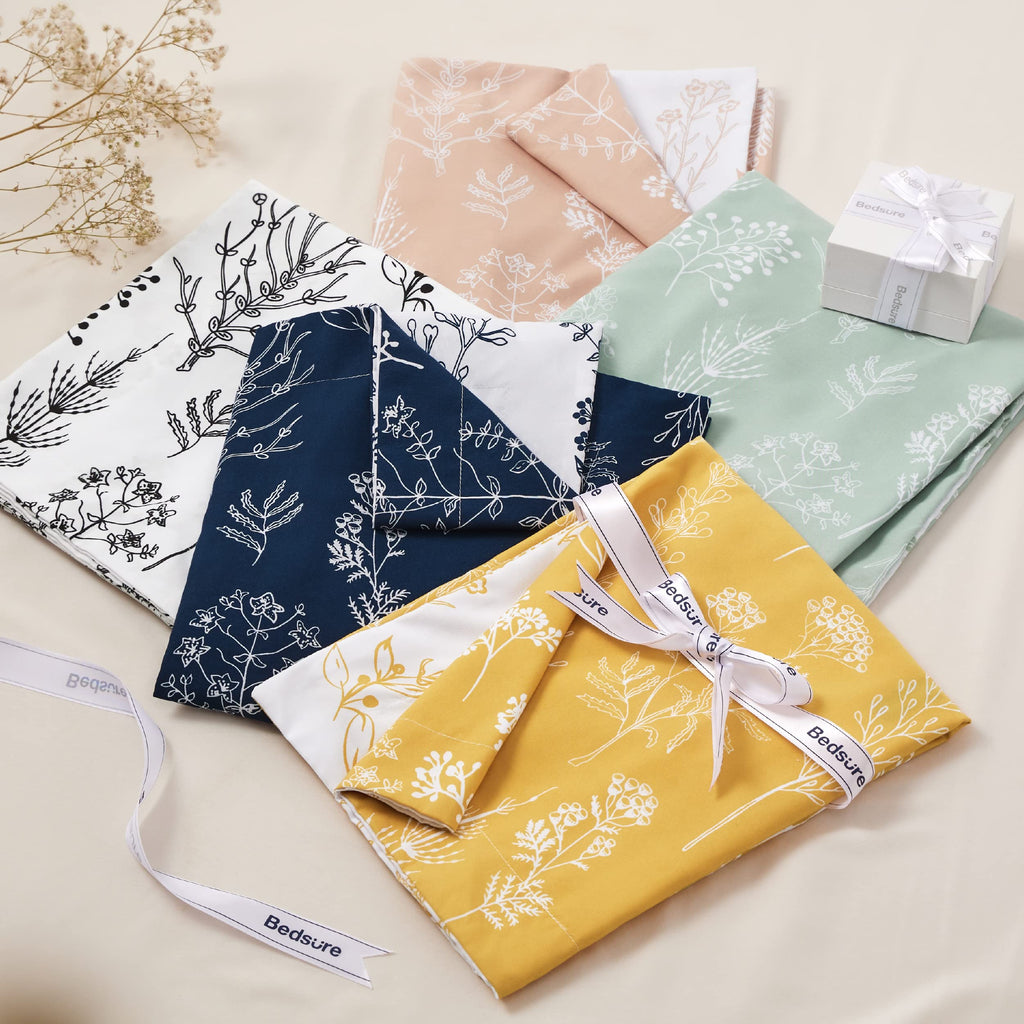 Floral Comforter Set Cute Bedding Set Reversible Navy
