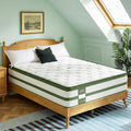 Full XL Mattress 14 Inch, Hybrid Full XL Memory Foam Mattress Medium Firm with 7-Zone Pocketed Coils for Back Pain