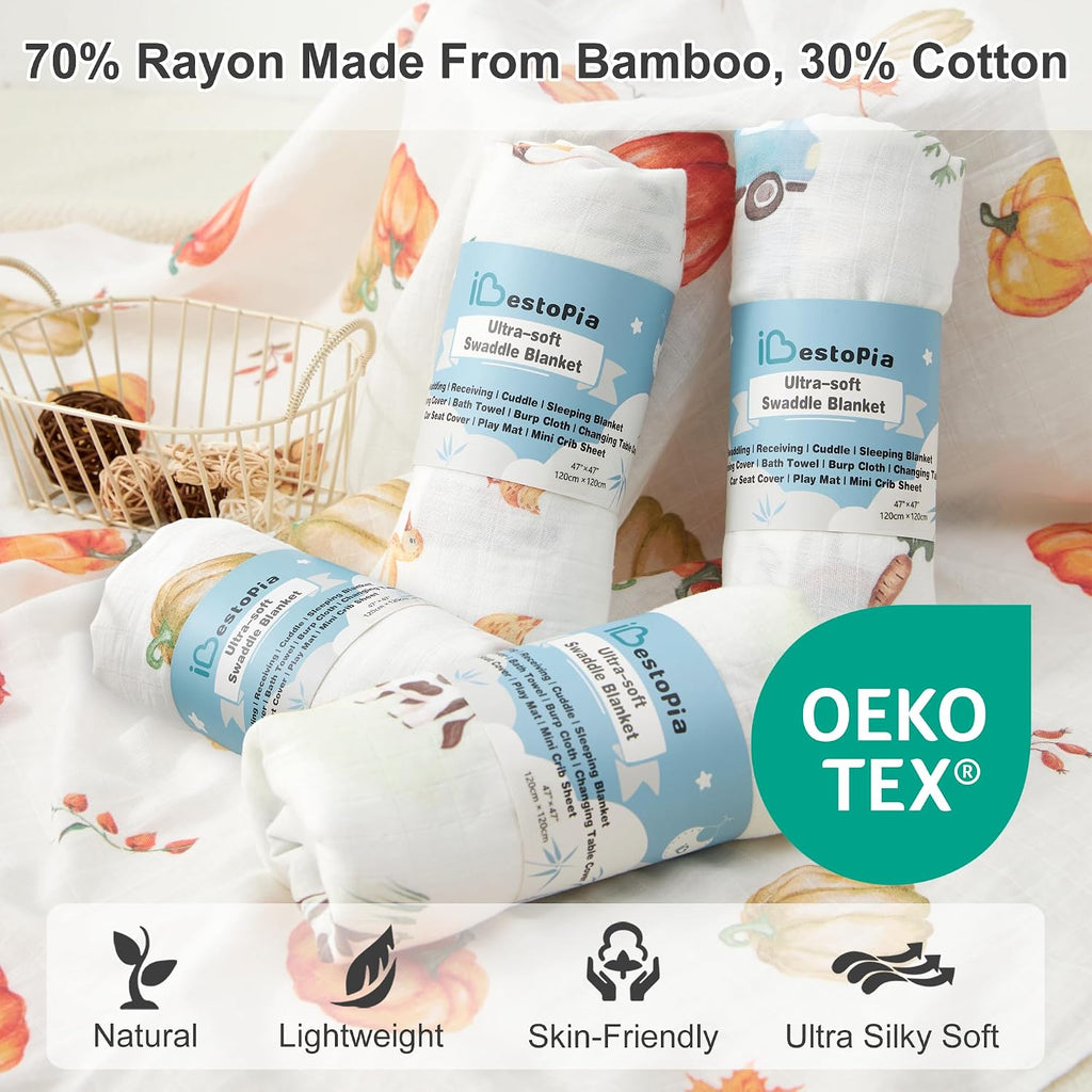 Muslin Swaddle Blankets, Baby Receiving Blanket