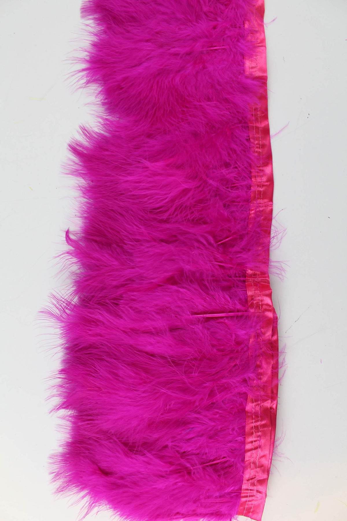 Long, 6"-7" Height Marabou Turkey Fluff Feather Fringe Trim, Garment Accessories Feather DIY Decorative - 2 Yard