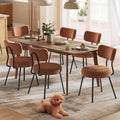 Boucle Set of 6, Upholstered Kitchen Chairs