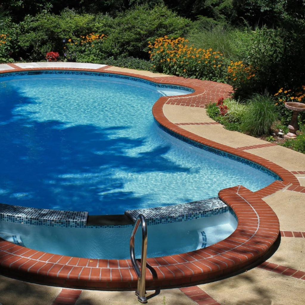 Terra Red Clay Bullnose Coping Brick Tile 3 5/8" x 12 1/2" x 1 1/4" Pool Edge Step Tread Wall Cap Outdoor Use