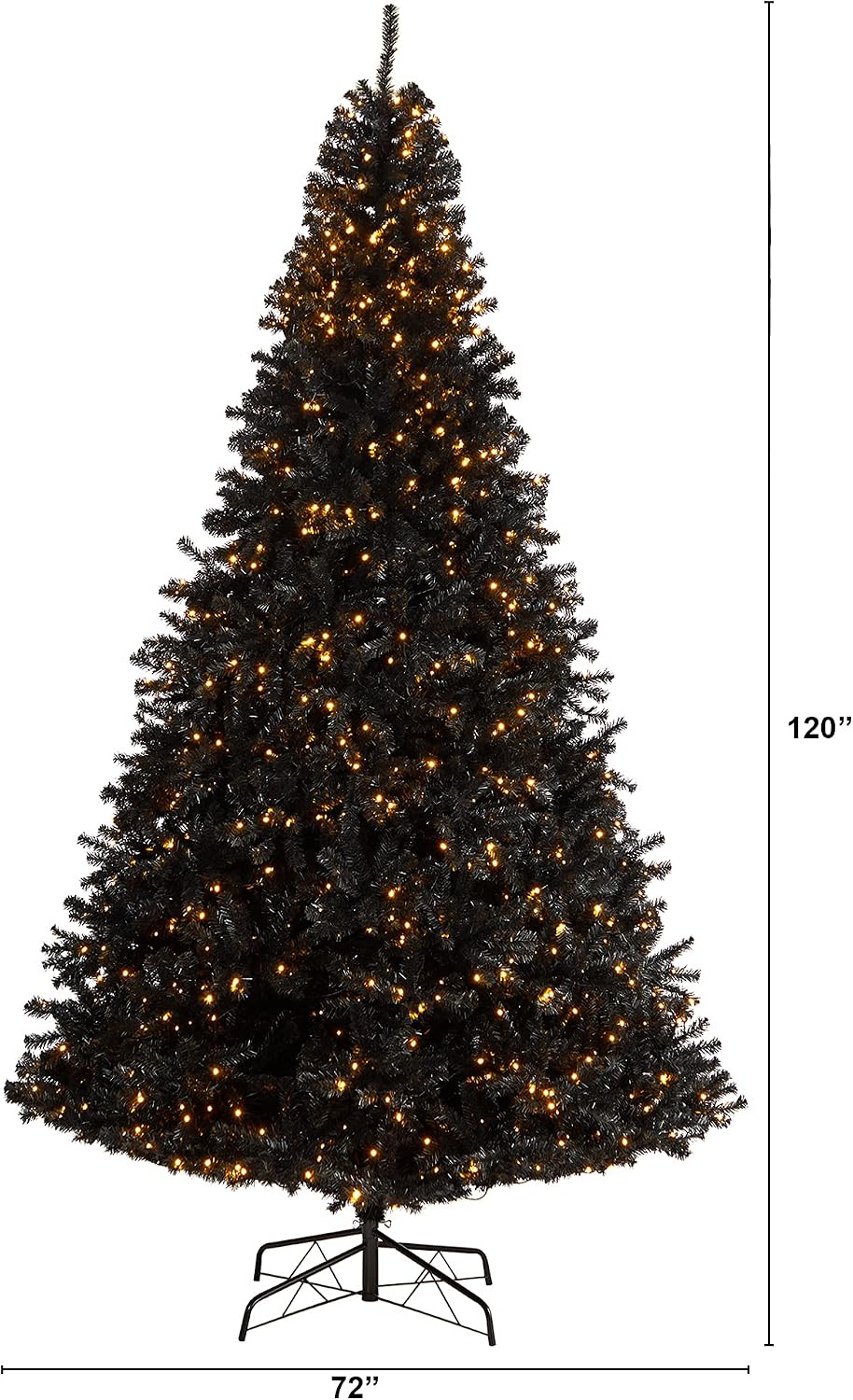 Prelit Black Artificial Christmas Tree Holiday Decor