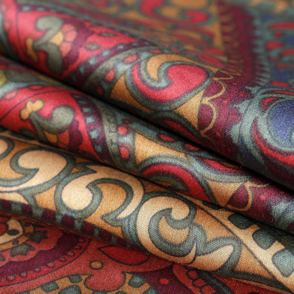 Boho Paisley Print Luxury Duvet Quilt Cover and Shams 3pc Bedding Set Bohemian Damask Medallion Egyptian Cotton