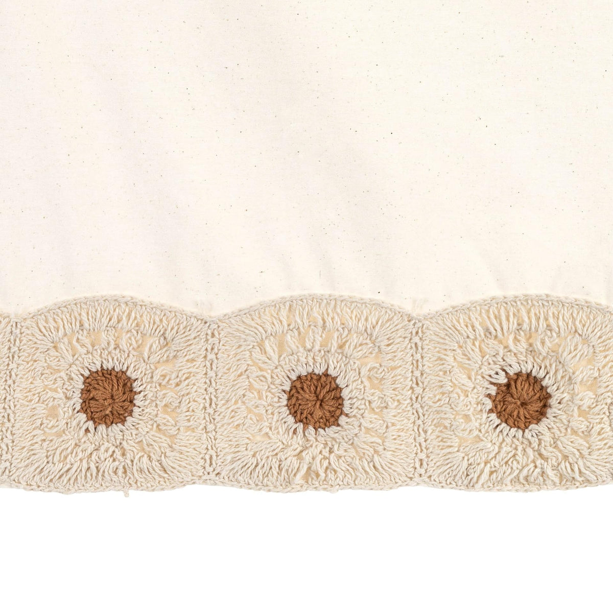 Crochet Crib Skirt, Cream Bed Skirt Cribs, Neutral Boho Scalloped Accent for Baby Boys and Girls, Crib Skirt Girl and