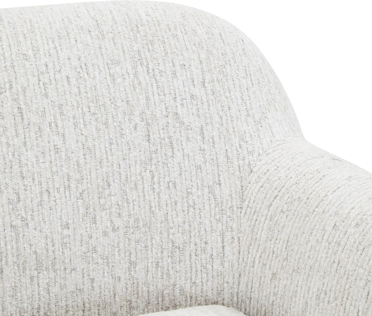 Couture Collection - Kaylana Light Grey Chenille Accent Chair, Curved Silhouette, Plush Modern Design, Fully