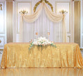 Gold Sequin Tablecloth Seamless 90x132inch Rectangle Sequence Table