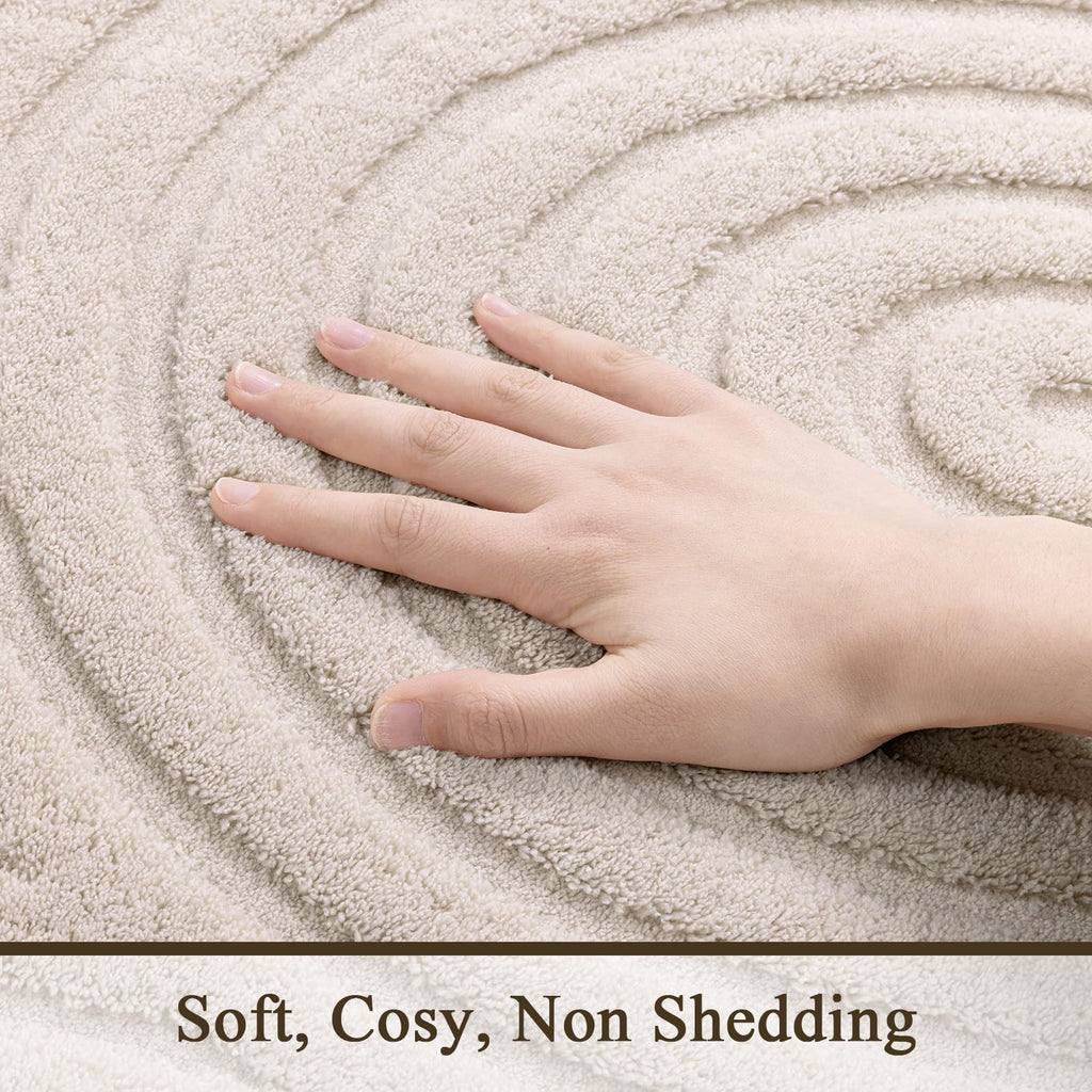 Soft Cozy Fluffy Arch High Low Pile Runner Rugs Non Slip Washable Scandinavian Minimalist Area Rug Runner