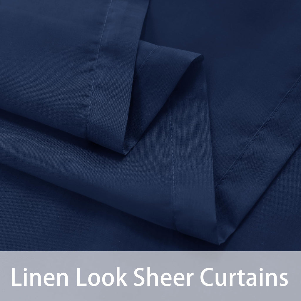 Waterproof Indoor/Outdoor Sheer Curtains 2 Panels