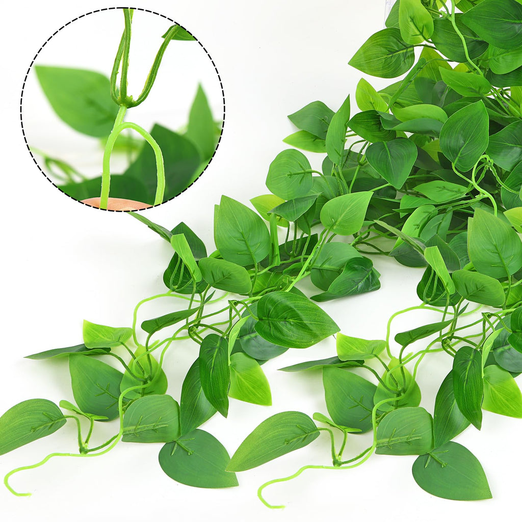 4pcs Artificial Hanging Plants 2.9ft Fake Ivy Vine Fake Ivy Leaves for Wedding Wall House Room Patio Indoor Outdoor