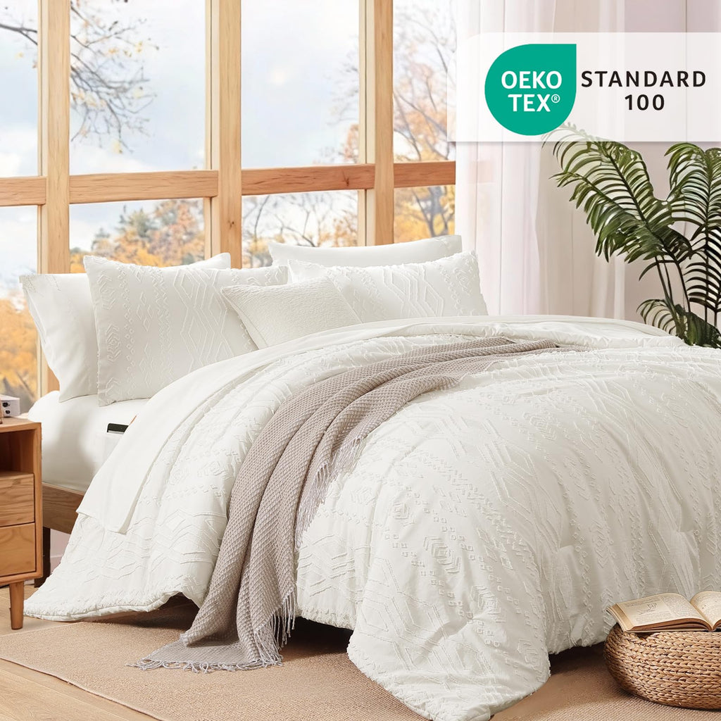 Comforter Set- 7 Pieces Tufted Bed in a Bag Bedding Sets