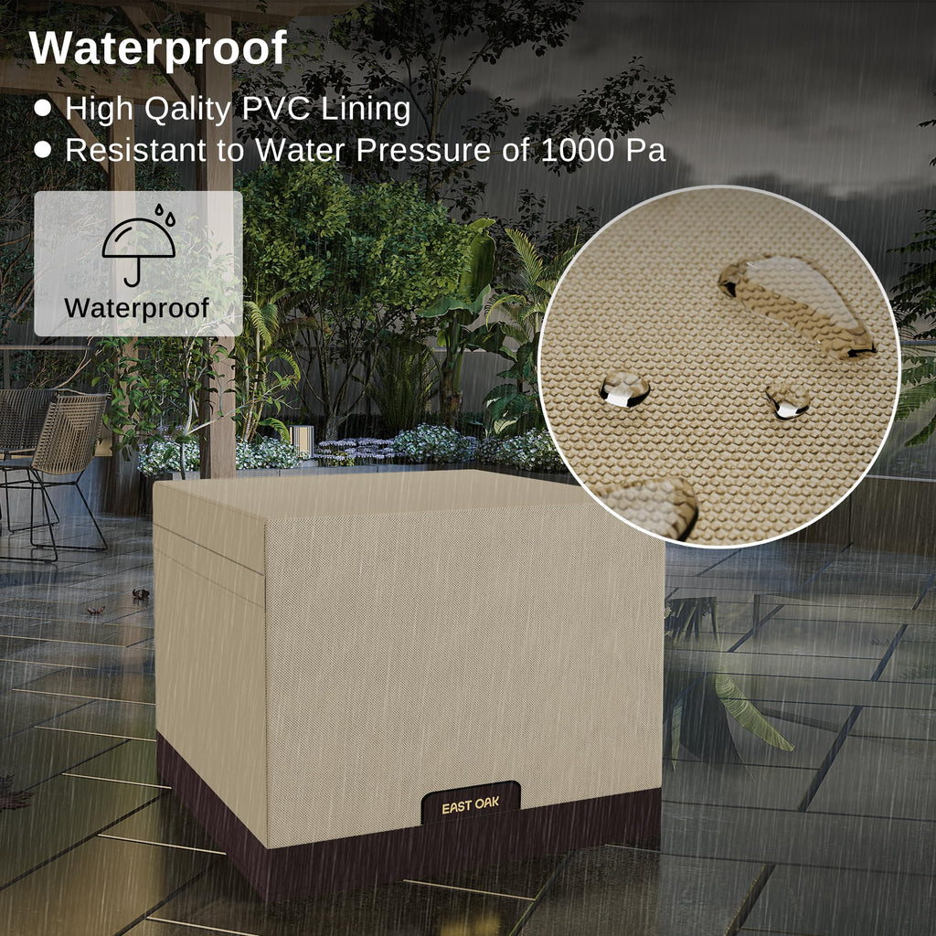 32Inch Fire Pit Table Cover for Outdoor Propane Fire Pit Table, 600D Heavy-Duty Fabric, Waterproof, Dustproof and