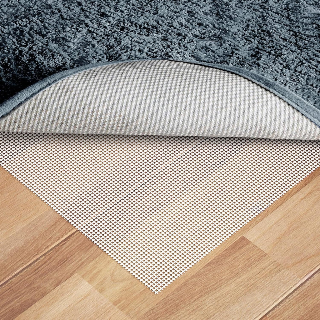 Silicone Non-Slip Rug Pad, Anti Skid Thin Area Rug Pad Gripper, Under Carpet Rug Mats for Hardwood Surface Floors
